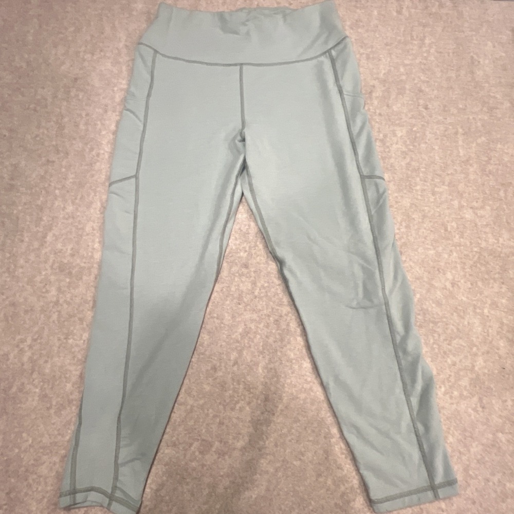 American Eagle Womens Rib Inset The Everything Pocket Leggings Green XL NWOT